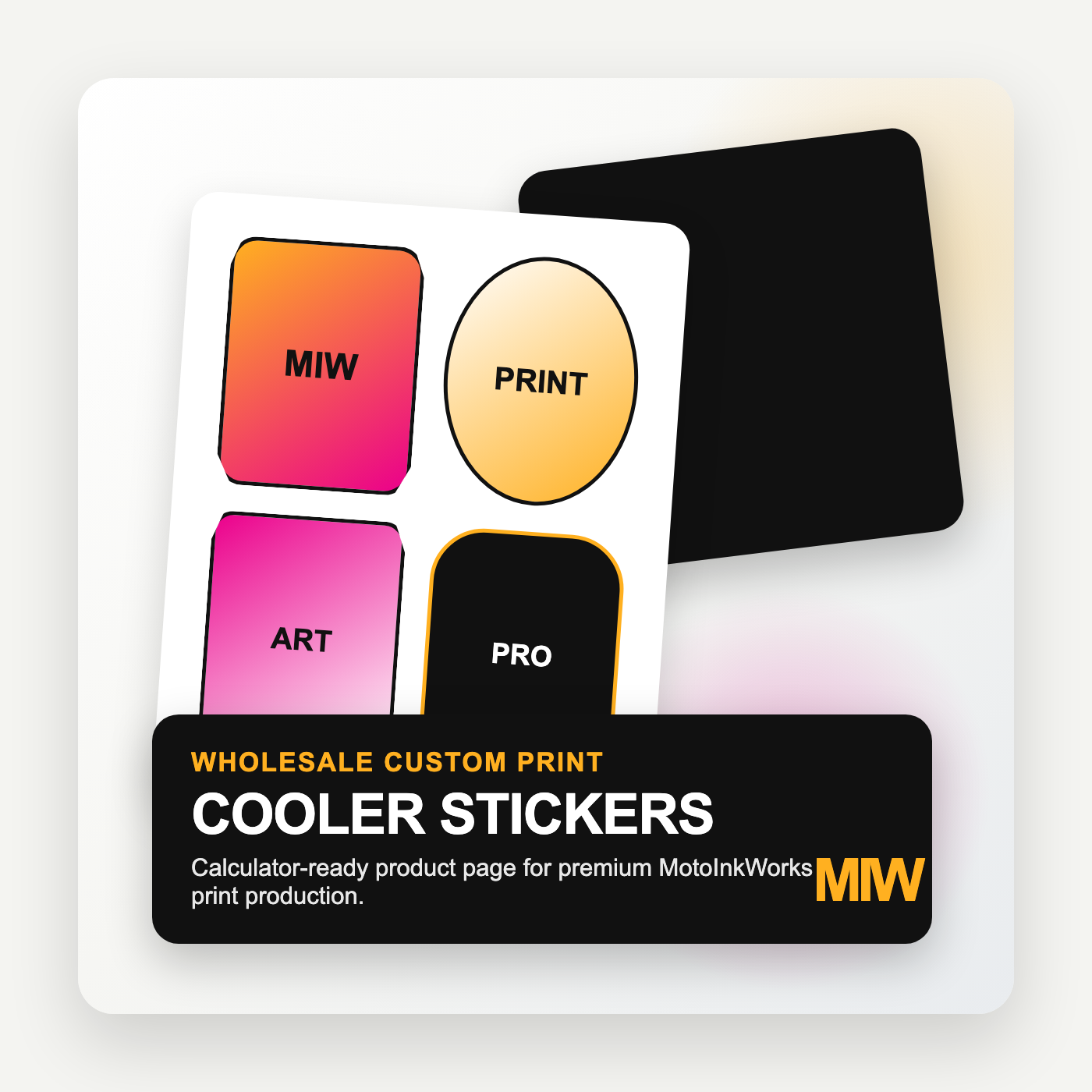 Cooler Stickers printed by MotoInkWorks
