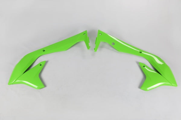Kawasaki KXF Radiator Covers - Green - KA04736#026