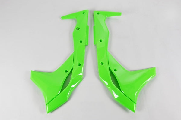 Kawasaki KXF Radiator Covers - Neon Green - KA04747#AFLU