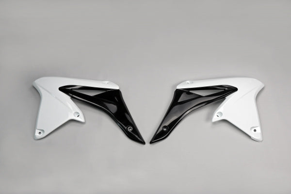 Suzuki RMZ Radiator Covers - White-Black - SU04928#041