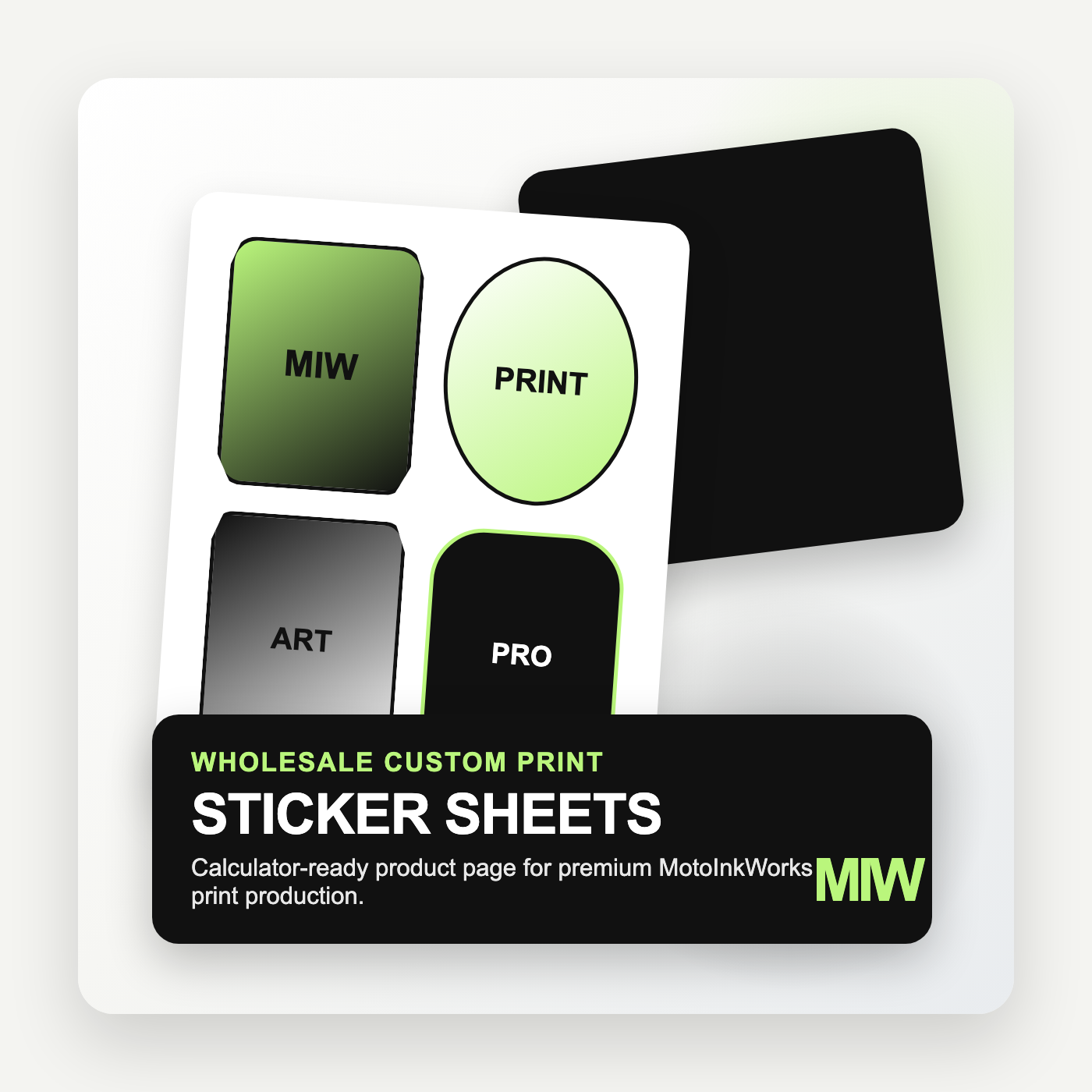 Sticker Sheets printed by MotoInkWorks