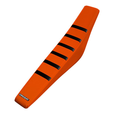 KTM 50SX 2024 BLACK/ORANGE/ORANGE Gripper Ribbed Seat Cover