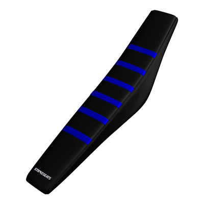 Housse de selle nervurée Gripper BLEU/NOIR/NOIR Yamaha YZ125 22-23 / YZ250 22-23