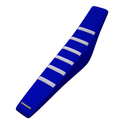 Yamaha YZ85 22-25 WHITE/BLUE/BLUE Gripper Ribbed Seat Cover