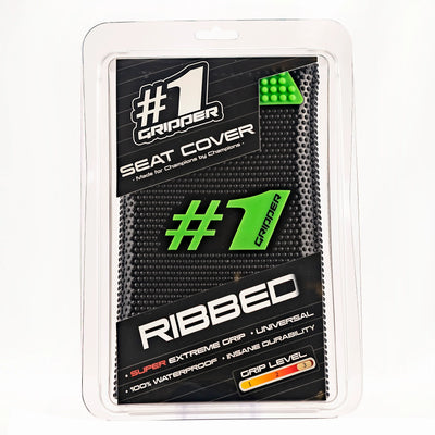 RIBBED Seat Cover - Black/Green