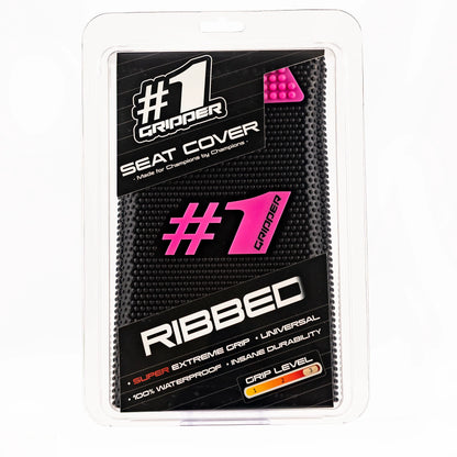 RIBBED Seat Cover - Black/Pink