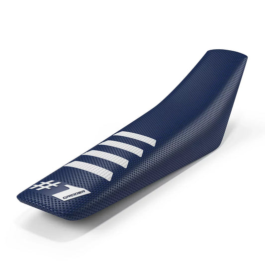 RIBBED Seat Cover - Dark Blue/White