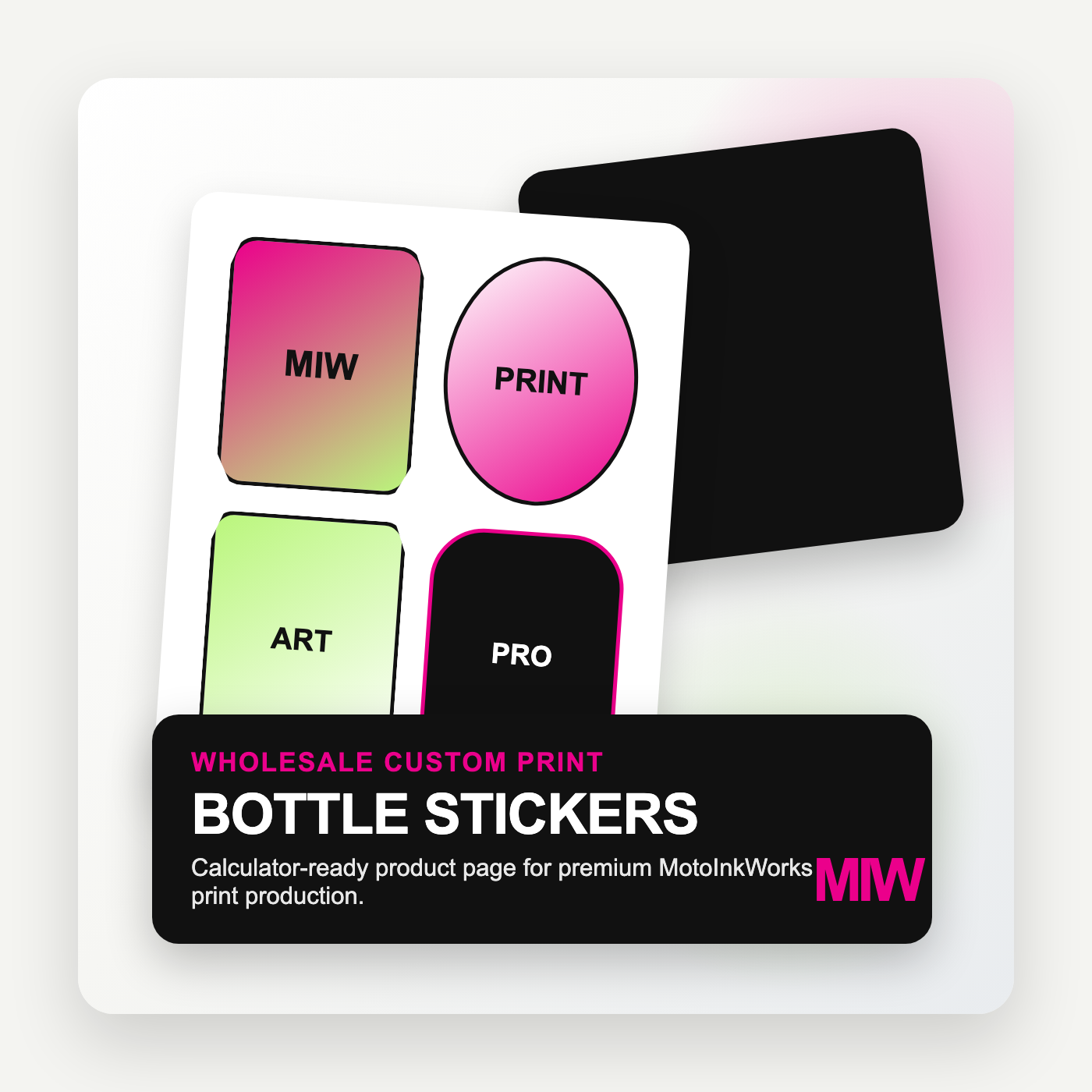 Bottle Stickers printed by MotoInkWorks