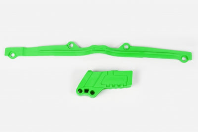 Kawasaki KX Chain Guide + Swingarm Chain Slider - Green - KA03793@026