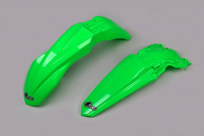 Kawasaki KXF Fenders Kit - Neon Green - KAFK225@AFLU