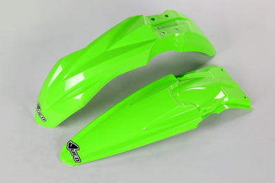 Kawasaki KXF Fenders Kit - Neon Green - KAFK224@AFLU