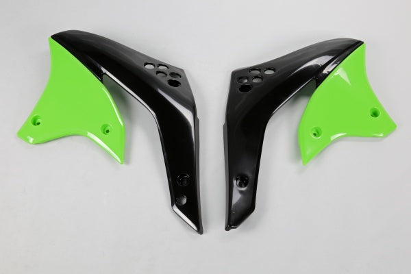 Kawasaki KXF Radiator Covers - Green - KA03770#026