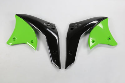 Kawasaki KXF Radiator Covers - Green - KA03767#026