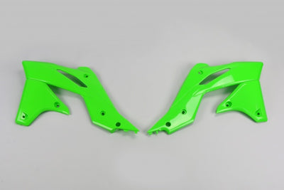 Kawasaki KXF Radiator Covers - Green - KA04725#026