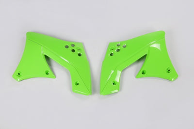Kawasaki KXF Radiator Covers - Green - KA04703#026