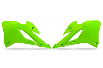 Kawasaki KX Radiator Covers - Neon Green - KA04758#AFLU