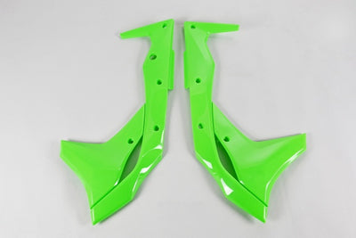 Kawasaki KXF Radiator Covers - Neon Green - KA04747#AFLU