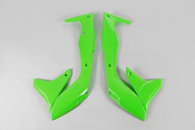 Kawasaki KXF Radiator Covers - Neon Green - KA04736#AFLU