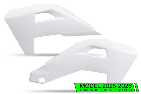 Husqvarna TC Radiator Covers - White 20-26 - HU04325#040