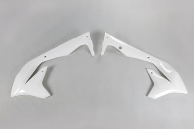 Kawasaki KXF Radiator Covers - White - KA04736#047